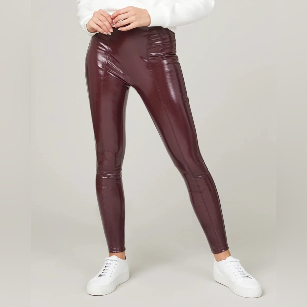 Spanx Faux Patent Leather Legging - Ruby